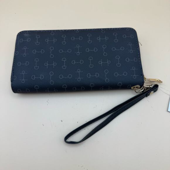 AWST International Women’s Black Horsebit Graphic Zip Around Long Wallet - Picture 2 of 7